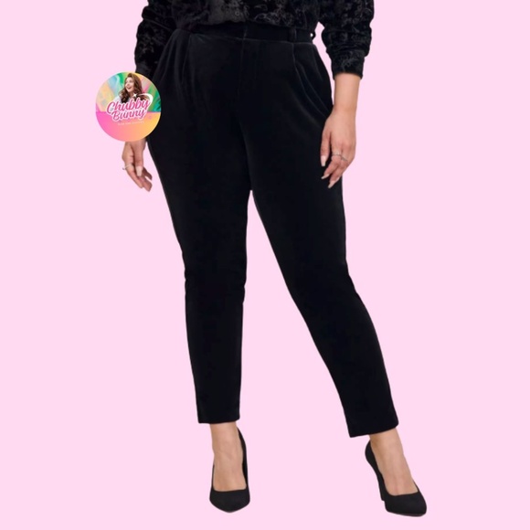 torrid Pants - Torrid Relaxed Taper Velvet High-Rise Pant – Soft Stretch Velvet – Size 24R